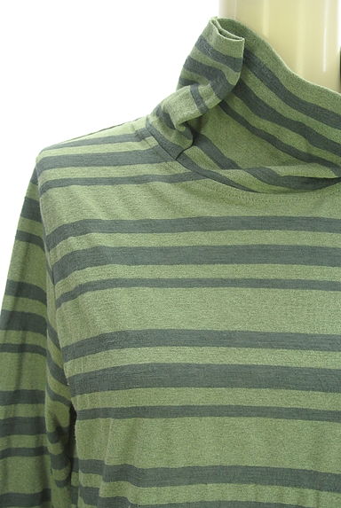 KEIKO KISHI（ケイコキシ）の古着「マルチボーダーハイネックカットソー（カットソー・プルオーバー）」大画像５へ