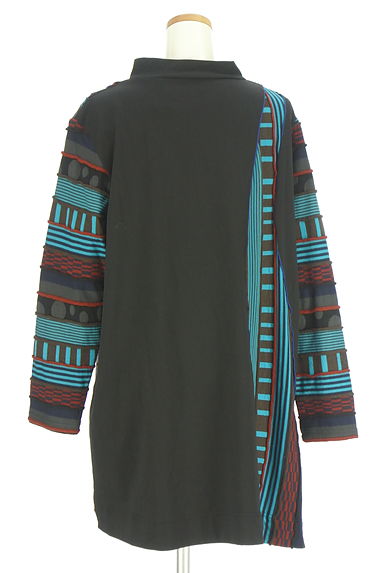 KEIKO KISHI（ケイコキシ）の古着「柄ミックスモックネックワンピース（ワンピース・チュニック）」大画像２へ