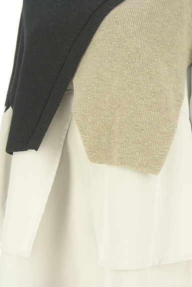 OSMOSIS（オズモーシス）の古着「loaf バイカラーニット切替カットソー（ニット）」大画像４へ