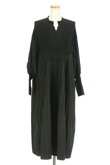 OSMOSIS（オズモーシス）の古着「ボリュームプリーツロングワンピース（ワンピース・チュニック）」大画像１へ