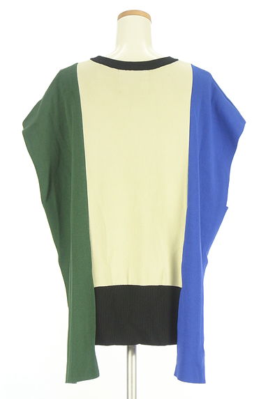 OSMOSIS（オズモーシス）の古着「配色ノースリニットトップス（ニット）」大画像２へ