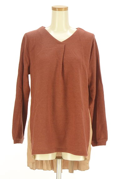 axes femme（アクシーズファム）の古着「プリーツ別地切替ニットトップス（ニット）」大画像１へ