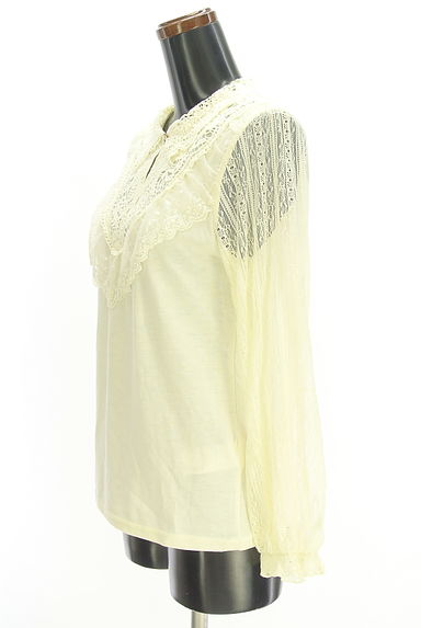 axes femme（アクシーズファム）の古着「レースシアー袖ブラウス（カットソー・プルオーバー）」大画像３へ