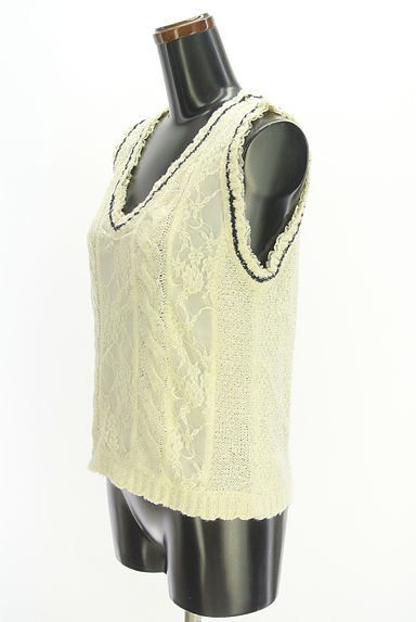 axes femme（アクシーズファム）の古着「フロントレースラメニットベスト（ニット）」大画像３へ