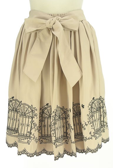 axes femme（アクシーズファム）の古着「ベルト付き刺繍膝丈スカート（スカート）」大画像１へ