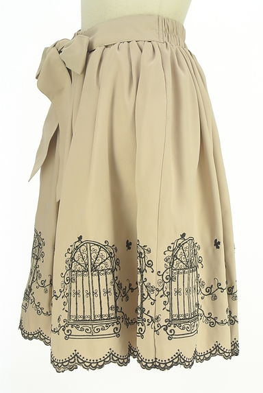 axes femme（アクシーズファム）の古着「ベルト付き刺繍膝丈スカート（スカート）」大画像３へ