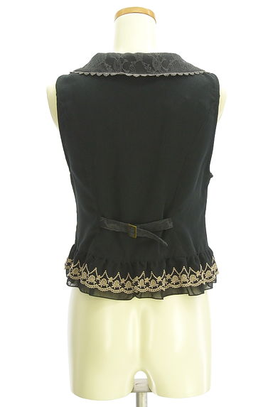 axes femme（アクシーズファム）の古着「刺繍レース付きペプラムベスト（ベスト・ジレ）」大画像２へ