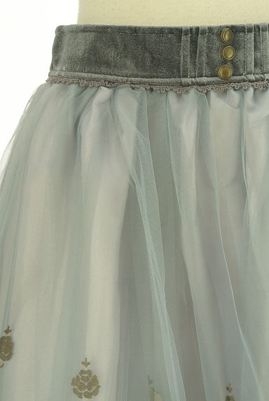 axes femme（アクシーズファム）の古着「フロッキー花柄チュール膝下スカート（スカート）」大画像４へ