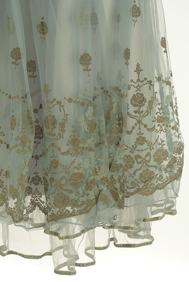 axes femme（アクシーズファム）の古着「フロッキー花柄チュール膝下スカート（スカート）」大画像５へ