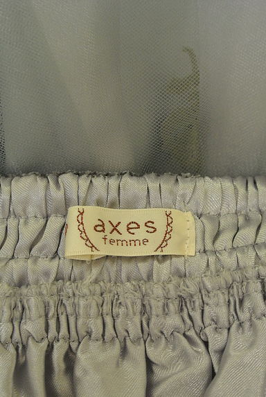 axes femme（アクシーズファム）の古着「フロッキー花柄チュール膝下スカート（スカート）」大画像６へ