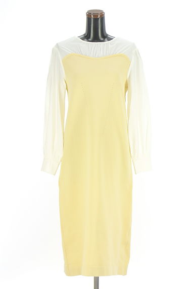 LOUNIE（ルーニィ）の古着「白ブラウス切替ニットワンピース（ワンピース・チュニック）」大画像１へ