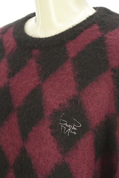 NANO universe（ナノユニバース）の古着「NANO universe GOLF bpm ひし形模様シャギーニットトップス（ニット）」大画像４へ