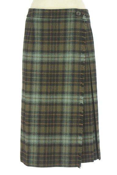 DAKS（ダックス）の古着「チェック柄ウール巻きスカート（ロングスカート・マキシスカート）」大画像１へ
