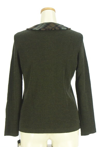 DAKS（ダックス）の古着「チェック柄ウール切替ニットカーディガン（ニット）」大画像２へ