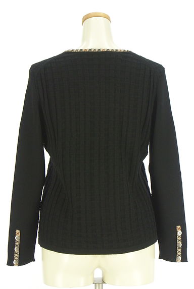 DAKS（ダックス）の古着「格子編み切替ニットトップス（ニット）」大画像２へ