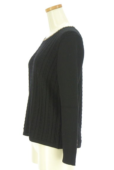 DAKS（ダックス）の古着「格子編み切替ニットトップス（ニット）」大画像３へ