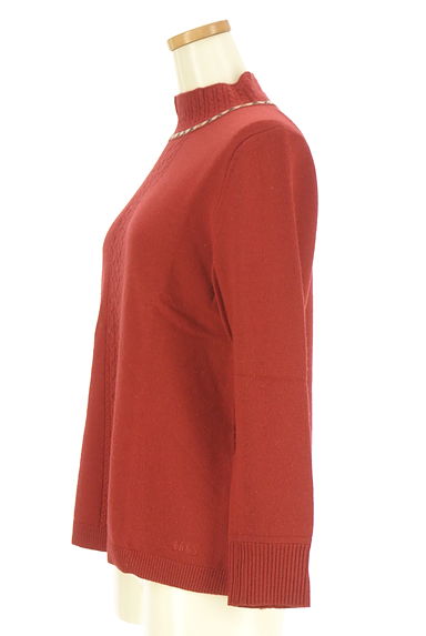 DAKS（ダックス）の古着「チェック柄ライン入りモックネックニットトップス（ニット）」大画像３へ