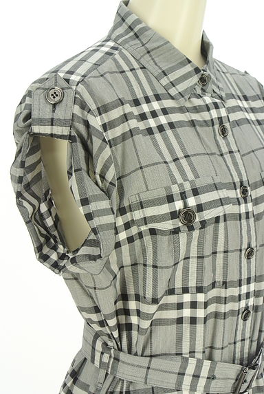 BURBERRY（バーバリー）の古着「半そでチェック柄シャツワンピース（ワンピース・チュニック）」大画像４へ