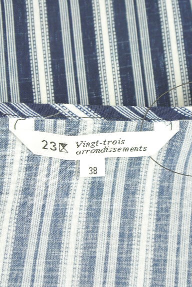 23区（ニジュウサンク）の古着「半そでストライプ柄カットソー（カットソー・プルオーバー）」大画像６へ