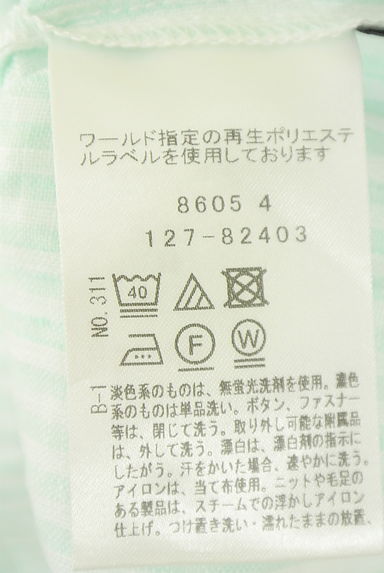 INDIVI（インディヴィ）の古着「半そでストライプ柄リネンシャツ（ブラウス）」大画像５へ