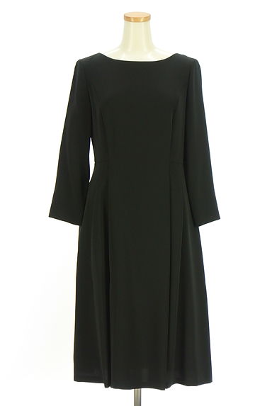 UNTITLED（アンタイトル）の古着「艶黒ワンピース（ワンピース・チュニック）」大画像１へ