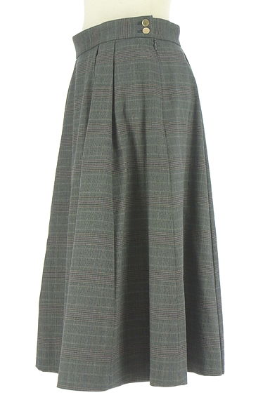 UNTITLED（アンタイトル）の古着「チェック柄フレアスカート（ロングスカート・マキシスカート）」大画像３へ