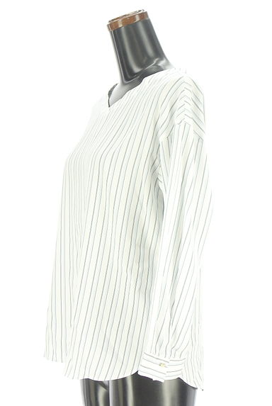 UNTITLED（アンタイトル）の古着「ストライプ柄Vネックカットソー（カットソー・プルオーバー）」大画像３へ