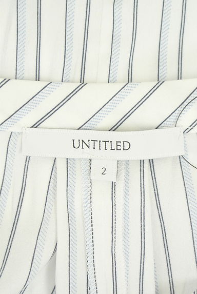 UNTITLED（アンタイトル）の古着「ストライプ柄Vネックカットソー（カットソー・プルオーバー）」大画像６へ