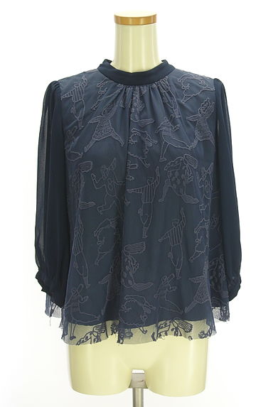 l'atelier du savon（アトリエ ドゥ サボン）の古着「袖切替刺しゅうレースブラウス（カットソー・プルオーバー）」大画像１へ