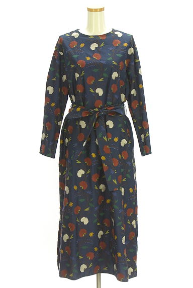 yuni（ユニ）の古着「ベルト付き刺しゅうロングワンピース（ワンピース・チュニック）」大画像１へ