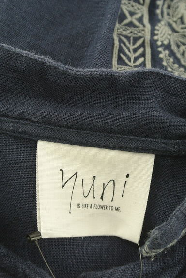 yuni（ユニ）の古着「刺繍入りリネンロングシャツワンピース（ワンピース・チュニック）」大画像６へ