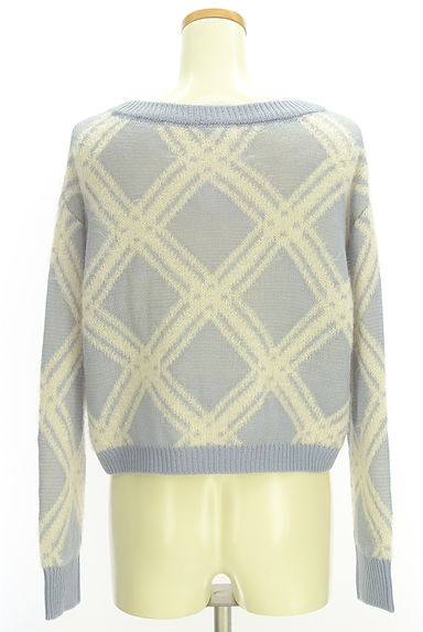 PROPORTION BODY DRESSING（プロポーションボディドレッシング）の古着「a/mie チェック柄ニットトップス（ニット）」大画像２へ