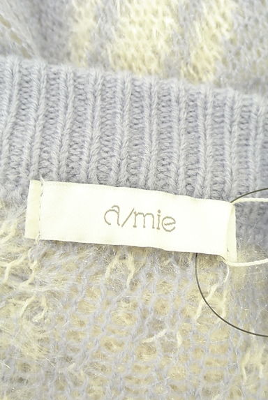 PROPORTION BODY DRESSING（プロポーションボディドレッシング）の古着「a/mie チェック柄ニットトップス（ニット）」大画像６へ