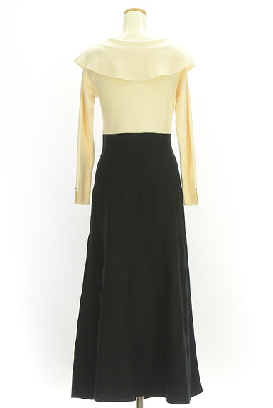 PROPORTION BODY DRESSING（プロポーションボディドレッシング）の古着「オフタートルネックバイカラーニットワンピース（ワンピース・チュニック）」大画像２へ