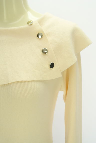 PROPORTION BODY DRESSING（プロポーションボディドレッシング）の古着「オフタートルネックバイカラーニットワンピース（ワンピース・チュニック）」大画像４へ