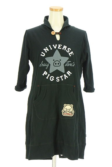 drug store's（ドラッグストアーズ）の古着「七分袖プリント＆ワッペンチュニック（ワンピース・チュニック）」大画像１へ