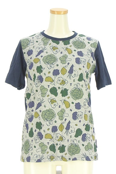 drug store's（ドラッグストアーズ）の古着「ブタ＆野菜プリントTシャツ（Ｔシャツ）」大画像１へ
