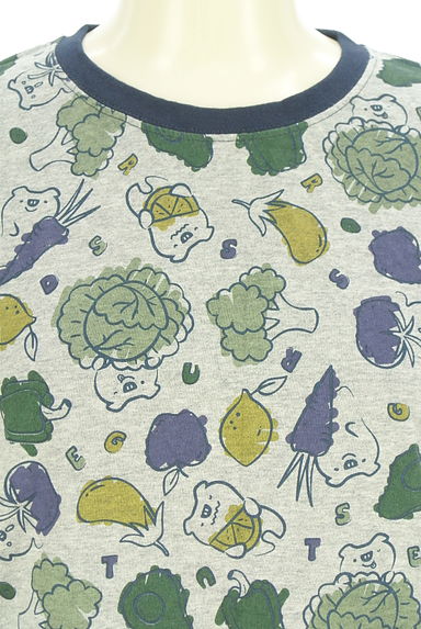 drug store's（ドラッグストアーズ）の古着「ブタ＆野菜プリントTシャツ（Ｔシャツ）」大画像４へ