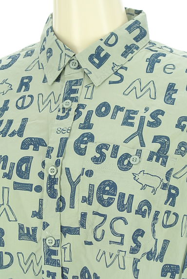 drug store's（ドラッグストアーズ）の古着「ロゴプリントシャツ（ブラウス）」大画像４へ