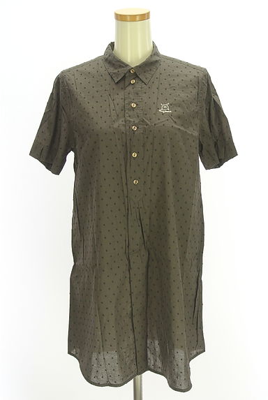 drug store's（ドラッグストアーズ）の古着「フロッキードット柄半そでシャツ（カットソー・プルオーバー）」大画像１へ