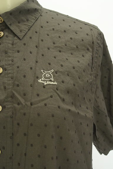 drug store's（ドラッグストアーズ）の古着「フロッキードット柄半そでシャツ（カットソー・プルオーバー）」大画像４へ