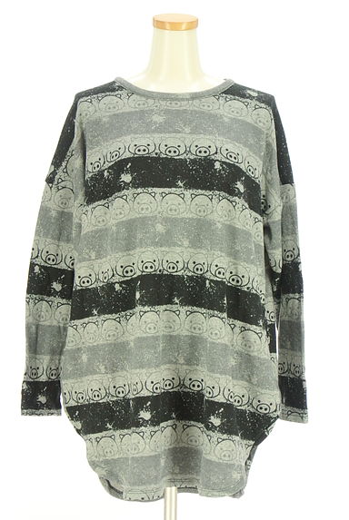 drug store's（ドラッグストアーズ）の古着「ブタプリントコクーンニットチュニック（ワンピース・チュニック）」大画像１へ