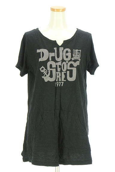 drug store's（ドラッグストアーズ）の古着「フロッキープリントTシャツチュニック（Ｔシャツ）」大画像１へ