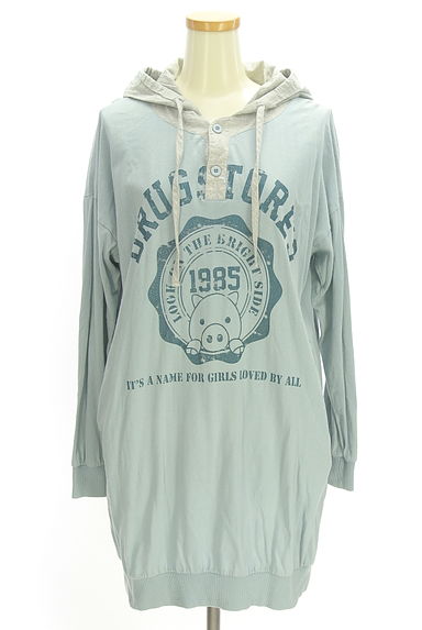 drug store's（ドラッグストアーズ）の古着「プリントチュニックパーカー（ワンピース・チュニック）」大画像１へ