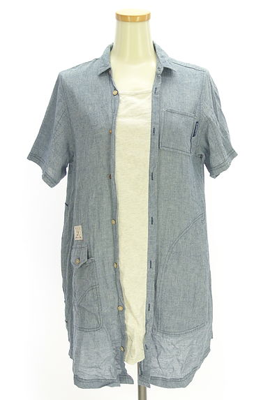 drug store's（ドラッグストアーズ）の古着「レイヤード風シャツチュニック（カットソー・プルオーバー）」大画像１へ