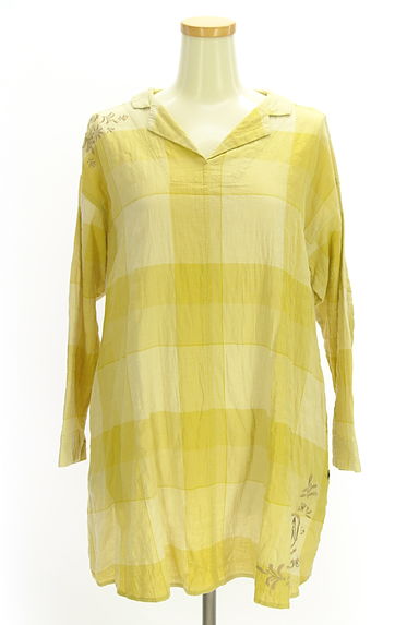 drug store's（ドラッグストアーズ）の古着「刺しゅう入りチェックチュニック（ワンピース・チュニック）」大画像１へ