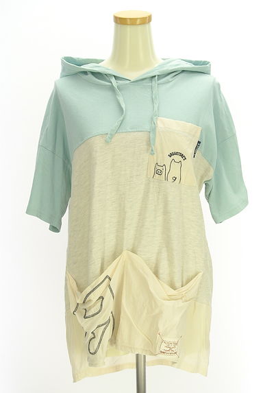 drug store's（ドラッグストアーズ）の古着「バイカラーチュニックパーカー（スウェット・パーカー）」大画像１へ