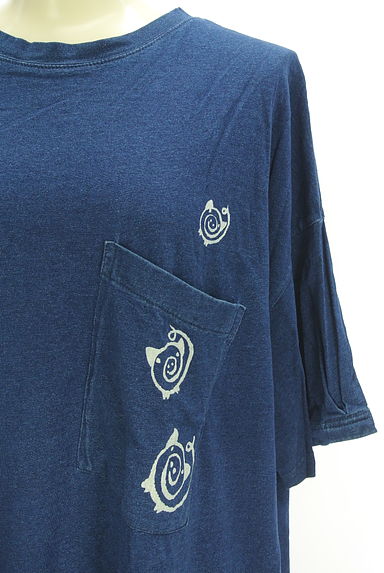 drug store's（ドラッグストアーズ）の古着「ブタプリントデニム風Tシャツチュニック（Ｔシャツ）」大画像４へ