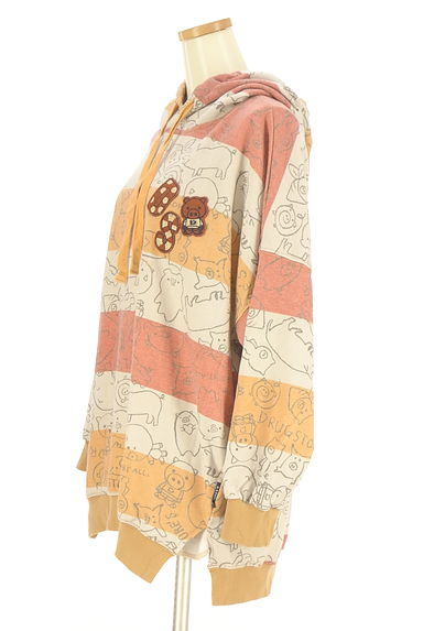 drug store's（ドラッグストアーズ）の古着「ワッペン付きプリントボーダーパーカー（スウェット・パーカー）」大画像３へ