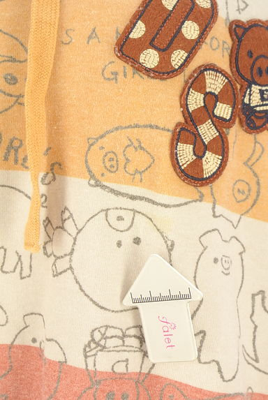 drug store's（ドラッグストアーズ）の古着「ワッペン付きプリントボーダーパーカー（スウェット・パーカー）」大画像５へ